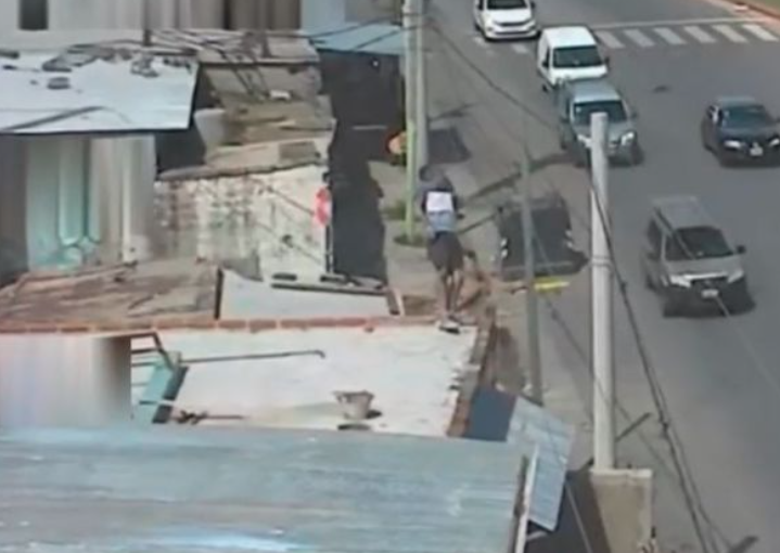 Video: Albañil cae de segundo piso tras sufrir descarga eléctrica en ...