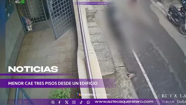 Video menor de edad cae de tercer piso se encuentra en estado delicado
