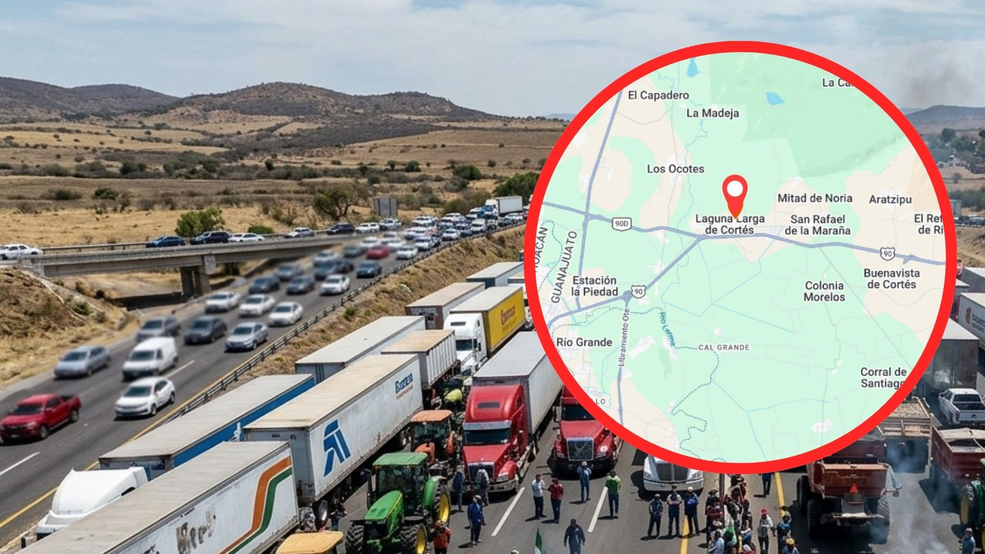 Carreteras bloqueadas en Guanajuato hoy por paro nacional 6 de abril 2026