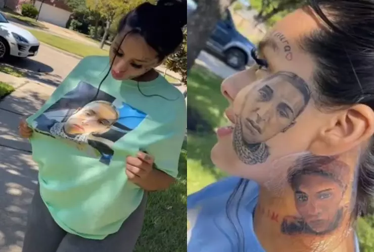 ¿Prueba de amor? Se tatúa la cara de su novio infiel para recuperarlo