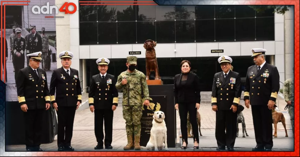 Develan estatua en honor a perrita Frida