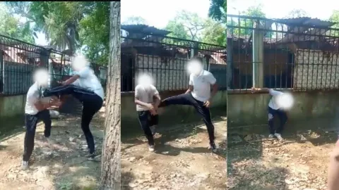 Pelea entre alumnos de secundaria en chiapas