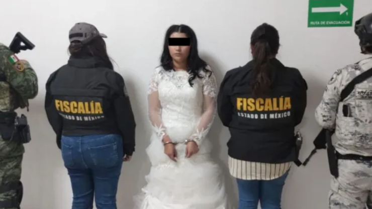Detienen en el Edomex a presunta extorsionadora el día de su boda.