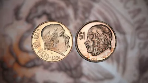 Pagan 200,000 por dos monedas mexicanas antiguas de un peso Morelos de 1971 y 1970.jpg