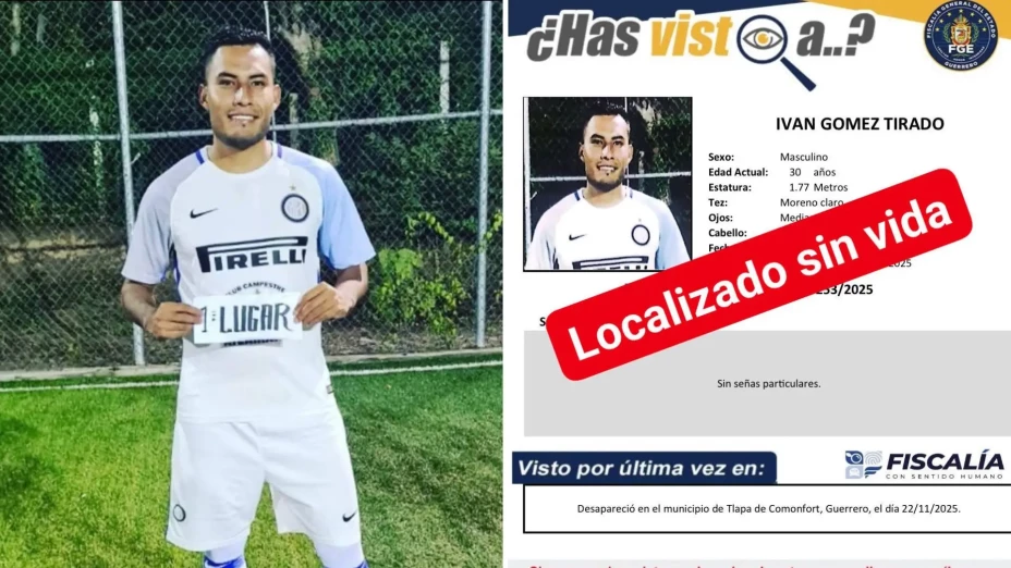Iván Gómez Tirado localizado sin vida