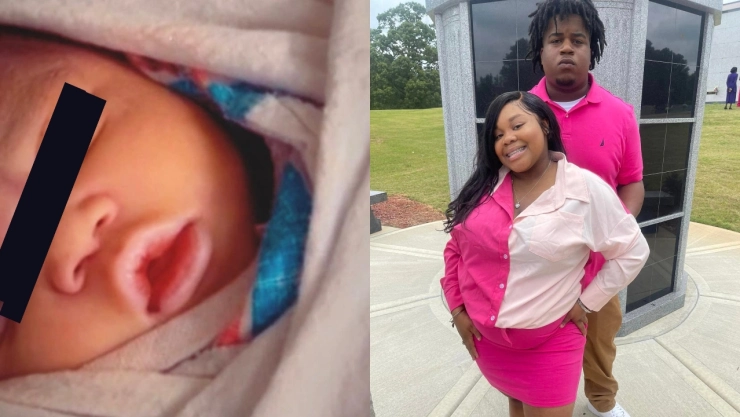 Jessica Ross y su pareja Trevon Isaiah Taylor acusaron que no les dejaban sostener al bebé.