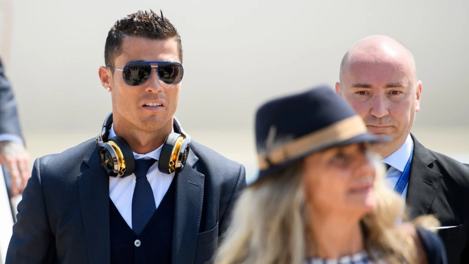 Llegada de Cristiano Ronaldo al aeropuerto