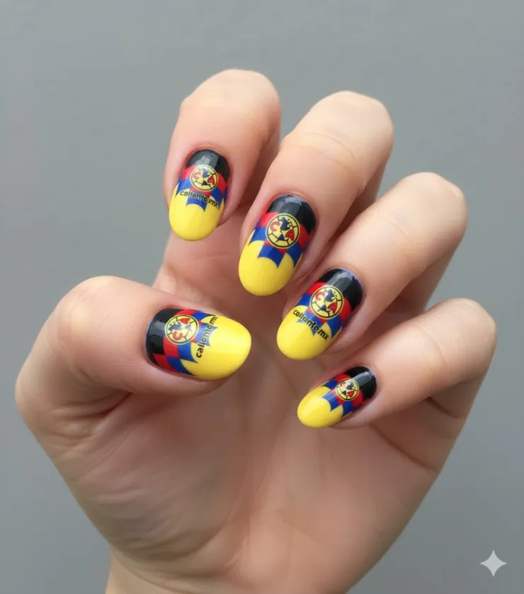 7 diseños de uñas inspiradas en el Club América que pueden ir en cualquier forma: se ven lindas en cortas o largas