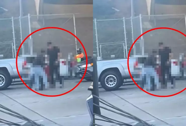 Pelea en Garita El Chaparral