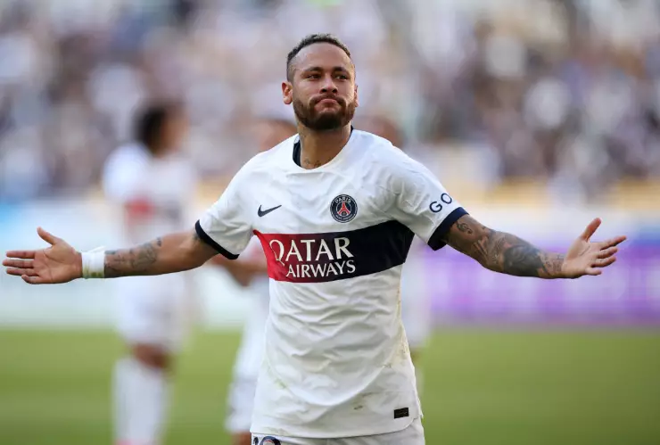 Neymar celebra un gol con el PSG