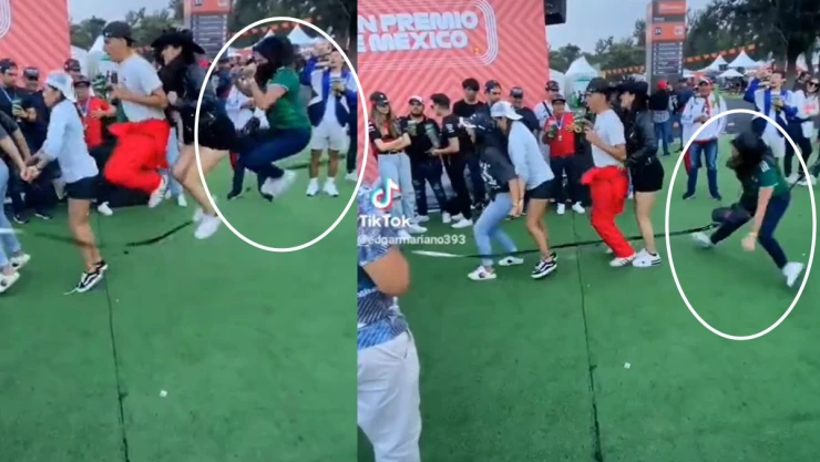 Mujer se rompe pierna