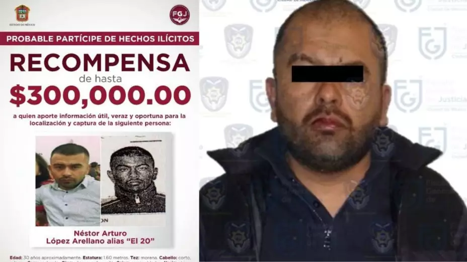 Capturaron a Néstor Arturo “El 20", presunto líder de “La Nueva Alianza” que opera en la CDMX y Edomex