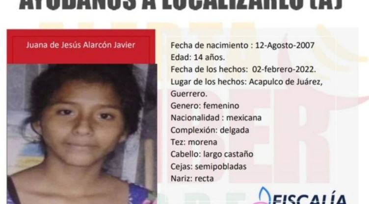 Alerta Amber Juana de Jesús Alarcón Guerrero