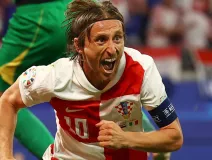 El croata Luka Modric celebra el gol que le daba la ventaja a su selección