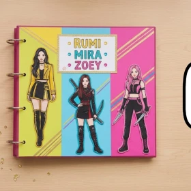 6 ideas para decorar carpetas escolares con los personajes de KPop Demon Hunters