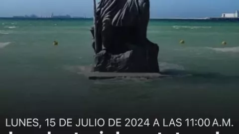 Estatua de Poseidón en Yucatán