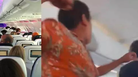 VIDEO: Pasajero golpea por la espalda a sobrecargo en pleno vuelo.