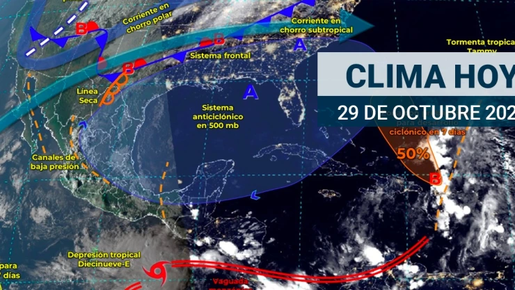 Clima en México hoy 29 de octubre de 2023