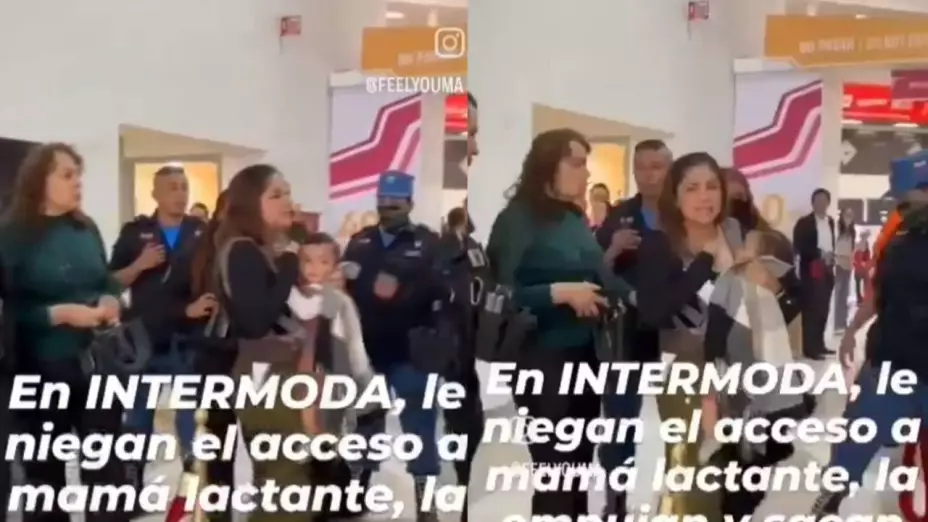 Mujer es sacada por amamantar a su hijo