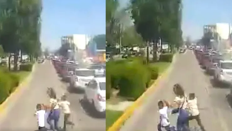 Mujer se atraviesa a la Oruga