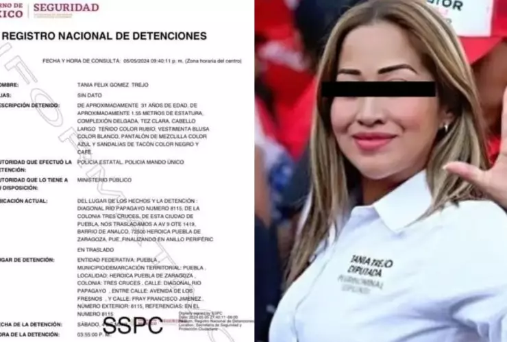 Detienen Puebla candidata a diputada plurinominal suplente del PRI-PAN Tania Felix