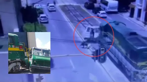 Edomex: Tren embiste microbús en Tlalnepantla y deja 4 lesionados (VIDEO)