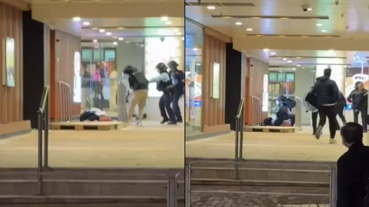 hombre armado con un cuchillo