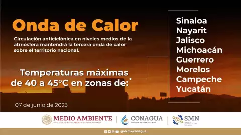 Clima en México 8 de junio de 2023