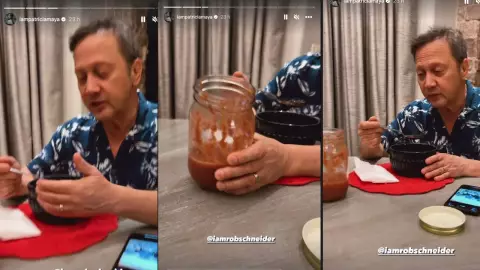 VIDEO_ El actor Rob Schneider come frijol con puerco y se vuelve viral en redes sociales; está bueno afirmó