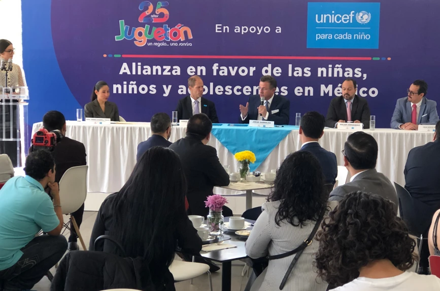 Jorge Garralda enunció palabras de su sentir tras la alianza entre UNICEF y el Juguetón 25 años.