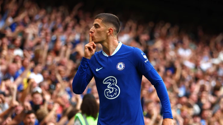 Kai Havertz celebrando su gol en Premier League con el Chelsea