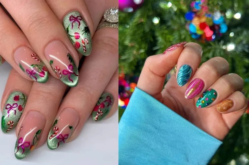 No importa cómo sean tus uñas: estos diseños de Navidad harán lucir tus manos como nunca.