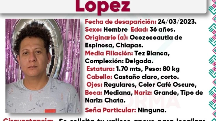 Damián Morales desaparecido Chiapas