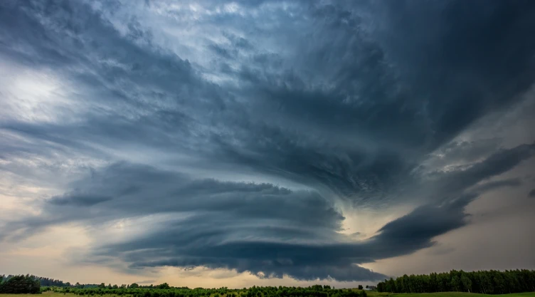 Tornado en un campo