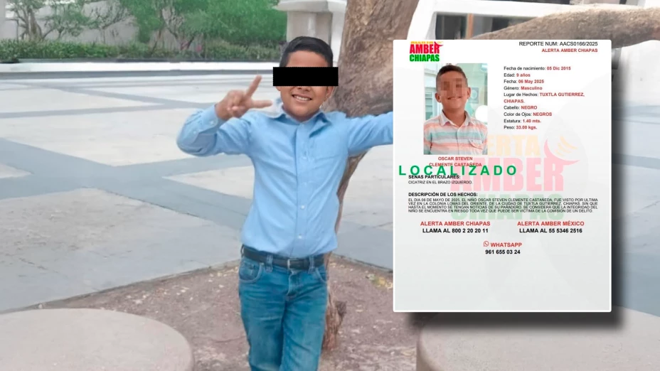 Localizan en Honduras a niño que había desaparecido en Tuxtla Gutiérrez tras ir a la tienda