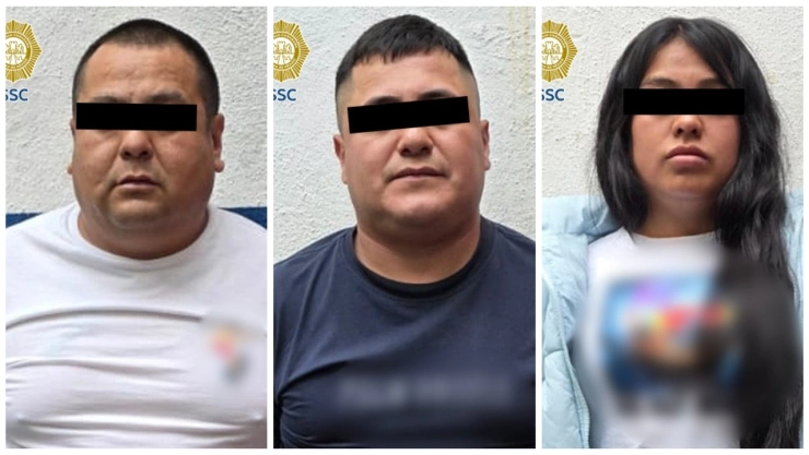 Capturan a tres extorsionadores en La Merced, en CDMX.