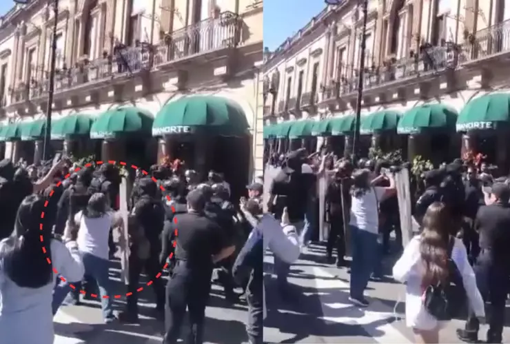 Golpean a reporteros durante la marcha de la Generación Z en Morelia, Michoacán