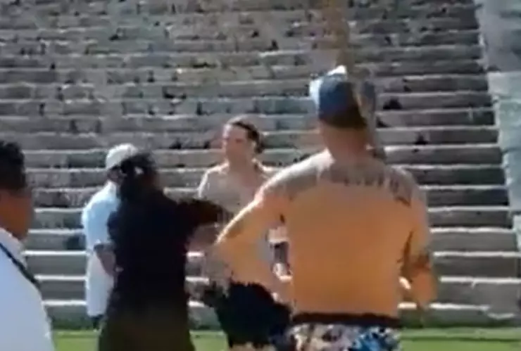 Golpean a turista en Chichen Itza.
