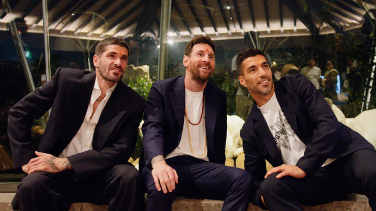 Rodrigo De Paul, Lionel Messi y Luis Suárez