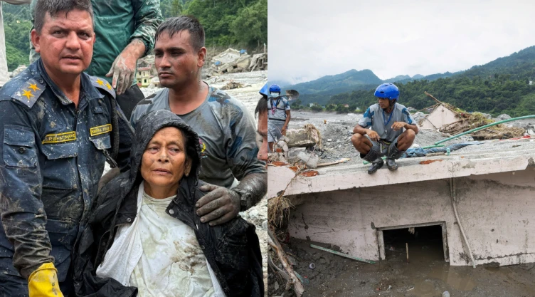 Ya estaban preparando su funeral: Mujer de la tercera edad quedó atrapada 10 días entre el lodo de las inundaciones en Nepal; esto hizo para sobrevivir