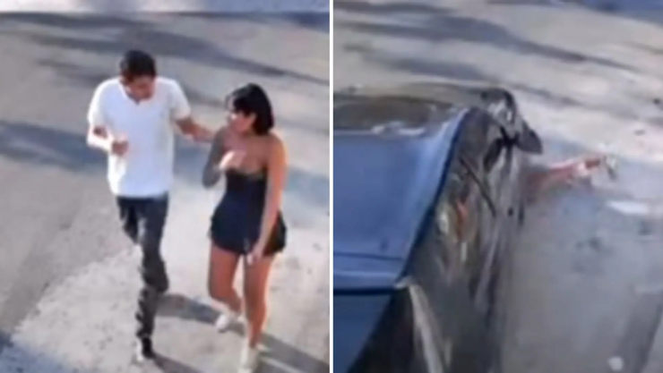 hombre atropella y arrastra expareja Brasil