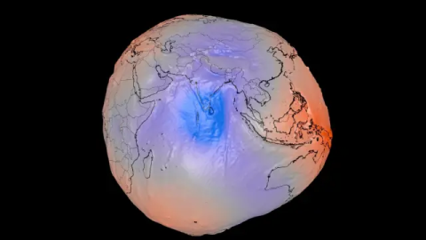 Imagen de la tierra deformada