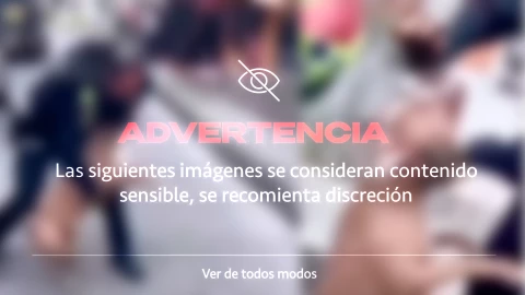 Policía es atacado por un perro pitbull y decide dispararle para librarse de él; todo fue captado en VIDEO