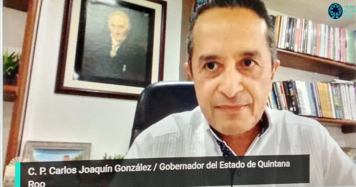 Gobernador de Quintana Roo, Carlos Joaquín, da postivo a COVID-19