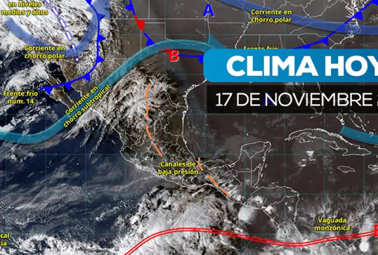 Alerta por clima en México: Frente frío provocará nieve, lluvias fuertes y vientos hoy 17 de noviembre