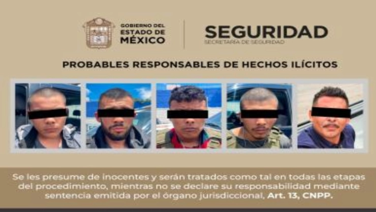 Las autoridades lograron la detención de cinco presuntos criminales del CJNG.