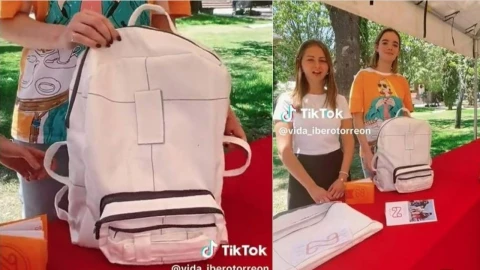 VIDEO ¿Buena causa Estudiantes diseñan mochila migrante; usuarios las critican en redes sociales