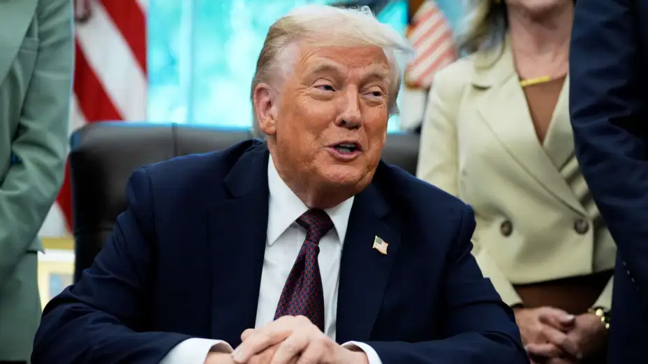 Donald Trump en la Oficina Oval el 15 de septiembre de 2025.
