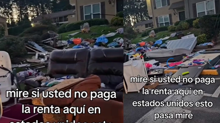 Arrojan cosas de inquilino