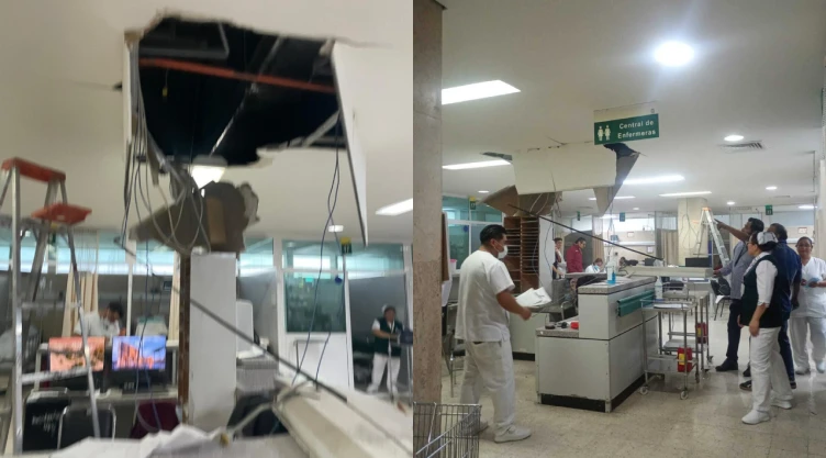 Se desploma techo del hospital regional 220 del IMSS en Toluca